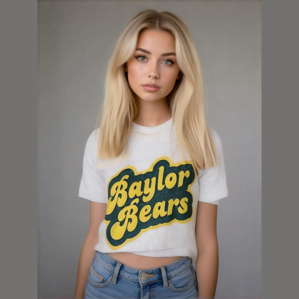 Barefoot Campus Outfitters Baylor University Bears Cropped Top Small